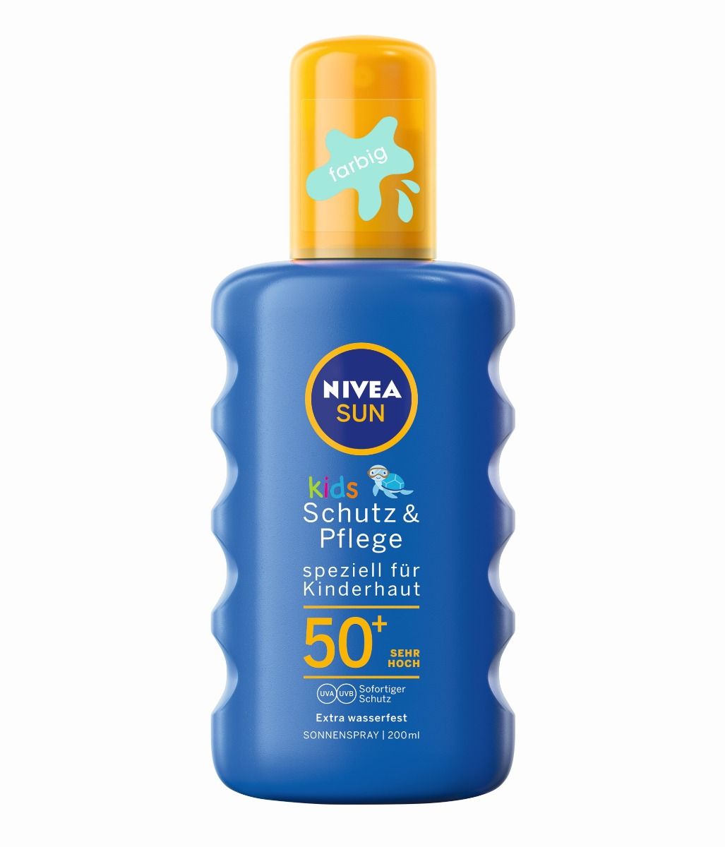 Image of Nivea Kids Schutz und Pflege Sun-Spray LF 50+ farbig 200ML