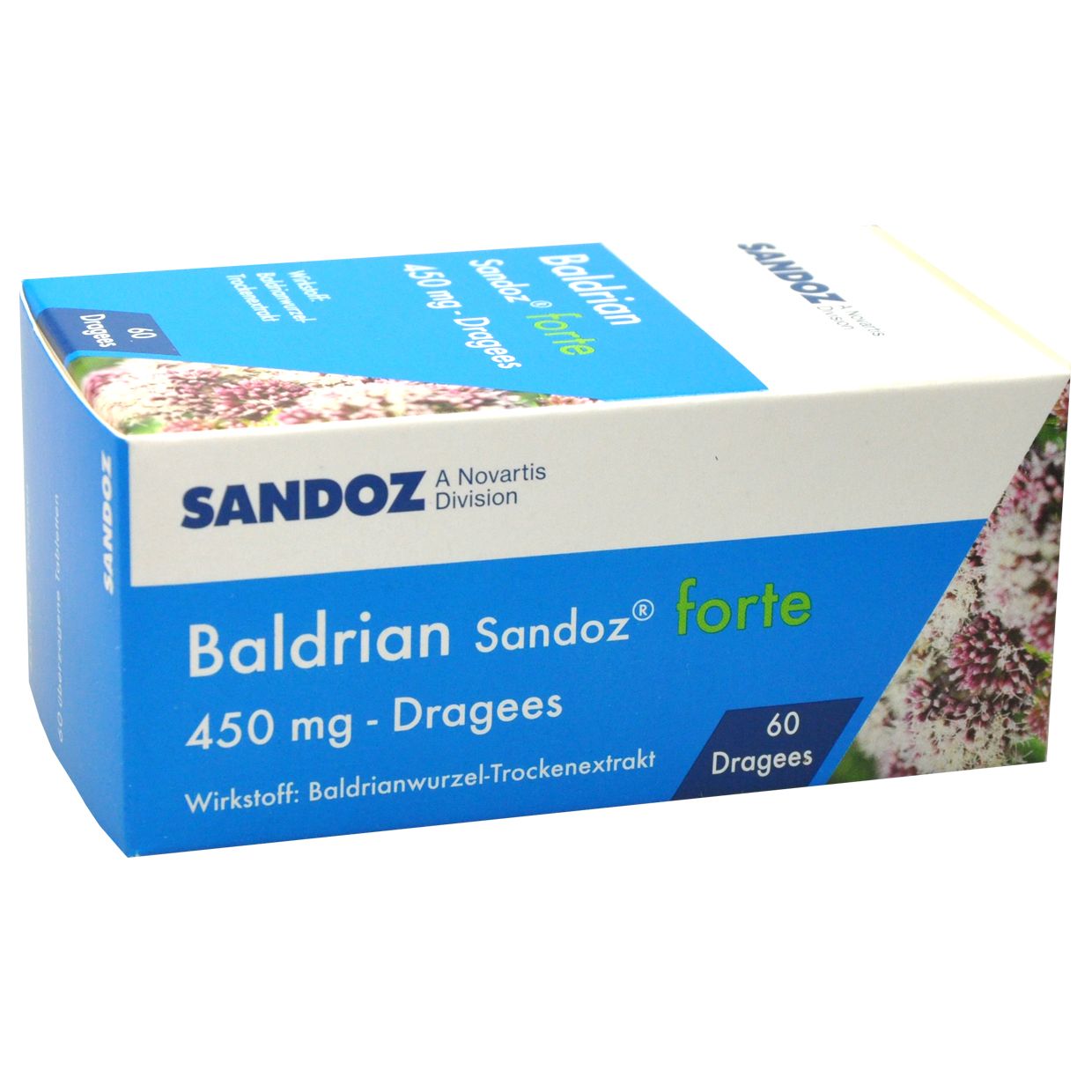 Abbildung Baldrian Sandoz forte 450 mg - Dragees