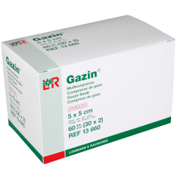 Gazin 16-fach 5x5cm steril Mullkompressen
