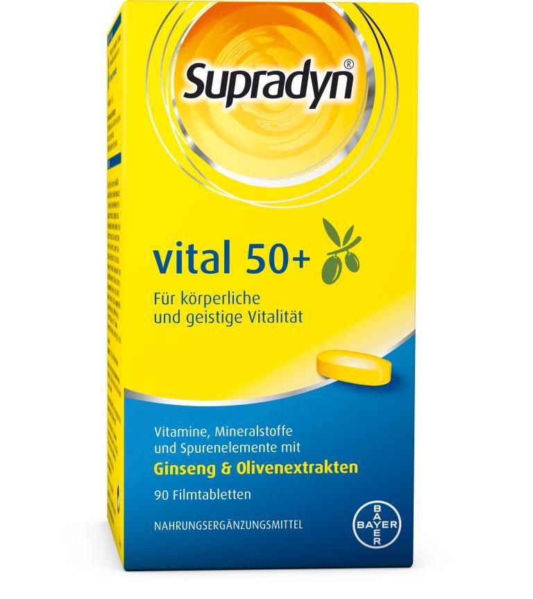Image of Supradyn Vital 50+ Filmtabletten mit Ginseng und Olivenextrakten 90ST 90ST